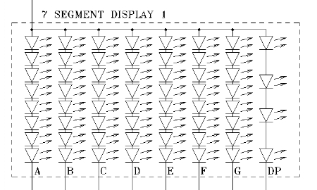 Seven segment display connection