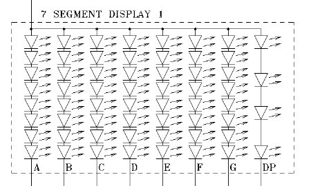 Seven segment display connection