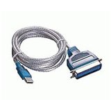 USB printer to parallel port converter, USB to parallel printer cables.